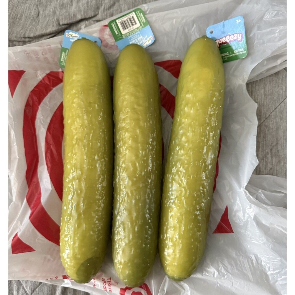 Sunny Days Squeezy Pickle Giant XL Sensory Squishy Stress Ball Toy Fidget NEW